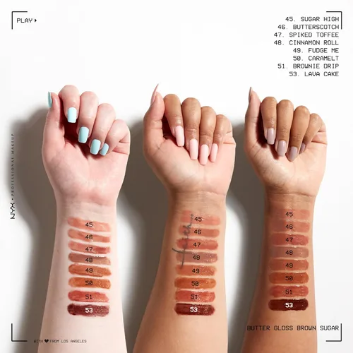Miniatura 8 de NYX MAQUILLAJE PROFESIONAL Brillo de mantequilla, brillo de labios no pegajoso - crema brulée (natural)