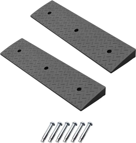 Miniatura 8 de Paquete de 2 Rampas de Bordillo de Goma de 1.6", Rampas de Bordillo de Goma de Carga Pesada de 3 Toneladas, Rampa de Entrada, Rampa de Pendiente