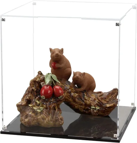 Miniatura 9 de Contenedores cuadrados de acrílico transparente con tapa, cajas de almacenamiento, figuras de acción para el hogar, juguetes organizadores