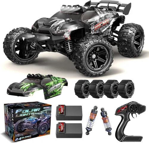 X-TMAGA Vehículos RC Todo Terreno a Escala 1:14 para Adultos y Niños (HS14323), Máxima Velocidad de 40+ KPH, Camión RC Todo Terreno 4WD para Nieve,