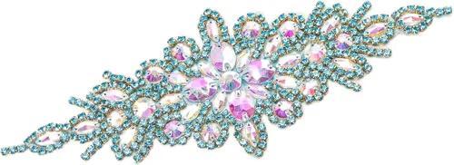 Miniatura 14 de Apliques de cuentas de perlas de diamantes de imitación rojos apliques de novia accesorios de cristal de ajuste de diamantes de imitación