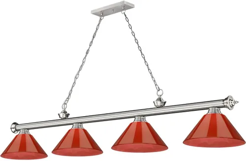 Miniatura 12 de Z-Lite 2306-4BRZ-PRD - Colgante de billar con cordón, 4 luces, 240 vatios totales, bronce
