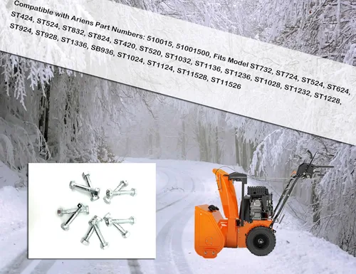 Miniatura 2 de Paquete de 10 pernos de cizalla para soplador de nieve 53200500, reemplazan 510016 532005 51001600 59071 510016 01036500 1/4 pulgadas de diámetro