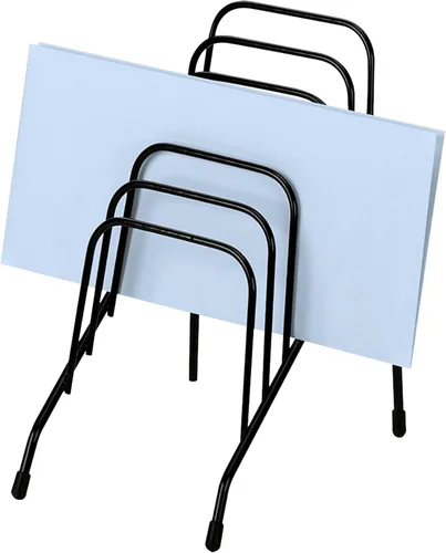 Fellowes Soporte tipo rejilla para colocar archivos. Seis secciones. 4 3/8 x 6 1/2 x 7 3/4 pulgadas. Color negro, Negro