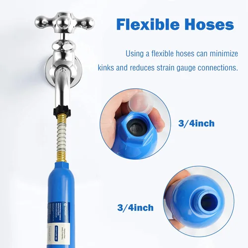Miniatura 3 de Hourleey - Paquete de 2 filtros de agua para vehículos recreativos de conexión directa con 2 protectores de manguera flexible, reduce mal sabor