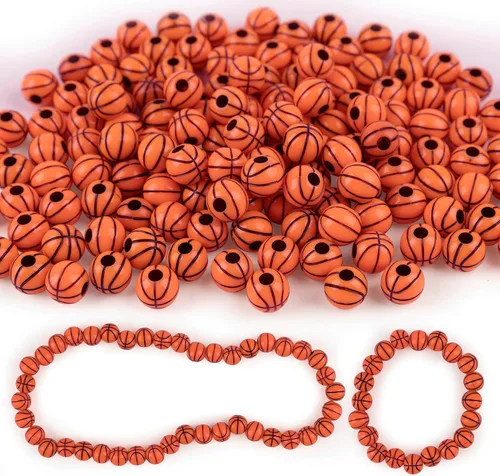 Miniatura 15 de AUEAR, 50 piezas de cuentas de béisbol de 12 mm para hacer joyas deportivas, collar, pulsera, decoración artesanal, accesorios