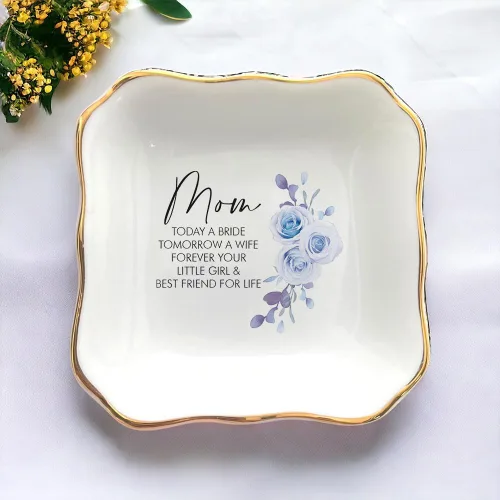 Miniatura 6 de Plato de cerámica para baratijas, regalo de cumpleaños para mamá, abuela, madrinas, tía, madre de la novia, madre del novio, regalo de boda