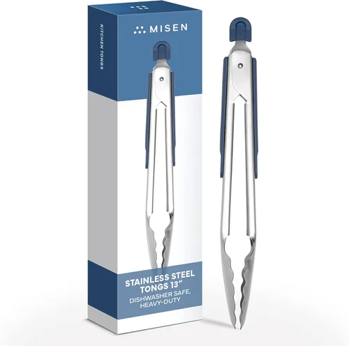 Miniatura 15 de Misen Pinzas de Cocina - Aptas para Lavavajillas, Resistentes - Herramienta de Parrilla con Punta de Silicona de Precisión - Resistente al Calor