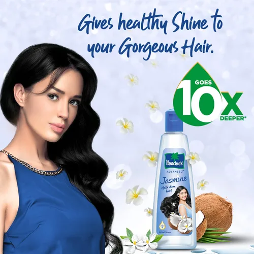 Miniatura 4 de Parachute Advansed Aceite de coco enriquecido con jazmín con vitamina E para un cabello fuerte y brillante. Repara y fortalece el cabello. Para todo