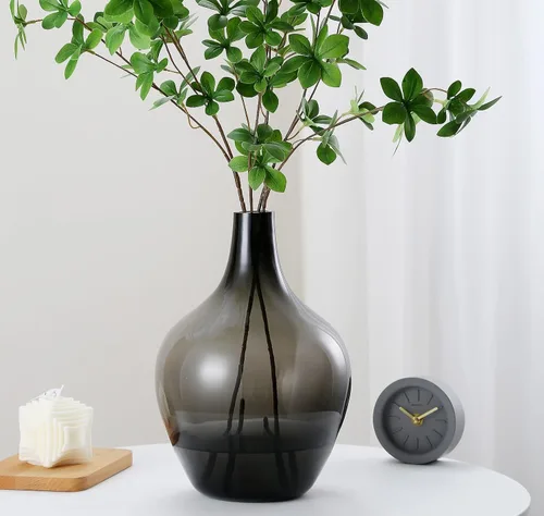 Miniatura 9 de Jarrón grande de vidrio de 15 pulgadas de alto para decoración de suelo, florero grande para plantas de hierba de las pampas, flores, moderno