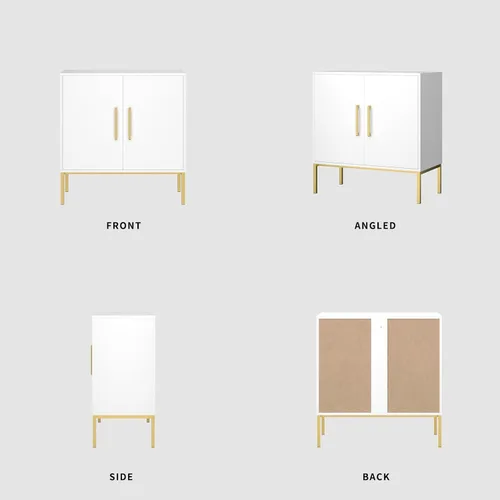 Miniatura 9 de LYNSOM Gabinete de Almacenamiento con Puertas, Juego de 3, Gabinete Buffet Moderno con Almacenamiento, Aparador de Cocina Buffet, Gabinete de Acento