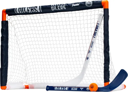 Miniatura 21 de Franklin Sports NHL - Juego de mini hockey para niños, portería de hockey sobre rodilla, pelota + 2 palos, juego de juguetes para interiores