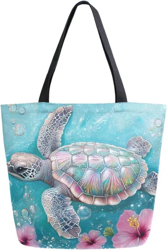 Miniatura 13 de SUABO Bolsa de asas de cocina reutilizable para comestibles, bolsa de compras de lona para exteriores Cactus