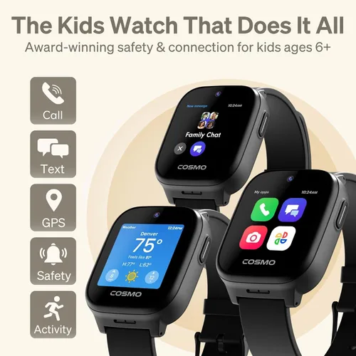 Miniatura 2 de JrTrack 5 Kids Smart Watch de Cosmo El mejor reloj de teléfono seguro para niños Seguimiento GPS de precisión en tiempo real Llamadas