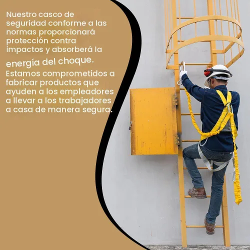Miniatura 8 de AFP Casco duro de fibra de ala completa Suspensión de trinquete de 6 puntos Clasificación OSHA y ANSI Cascos duros para hombres Cascos