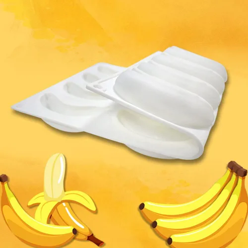 Miniatura 6 de Eforcase Molde de silicona para fondant, molde de silicona de plátano, moldes de vela 3D, molde de fundición de resina epoxi para bricolaje, jabones