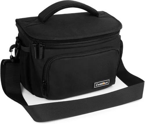 Miniatura 12 de Cwatcun Bolso bandolera para cámara pequeña, bolsa bandolera para cámara, impermeable, para fotografía de viaje, para Canon, Nikon, Sony, Fuji