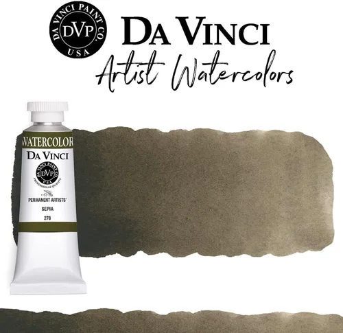Miniatura 205 de DA VINCI PAINTS Pintura Acuarela Profesional para Artistas, Alizarin Crimson (Quinacridone), 37ml Índigo