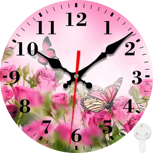 Miniatura 21 de Reloj de pared, astronauta y planetas espaciales, silencioso, sin tictac, funciona con pilas, redondo, decorativo, para interiores y exteriores