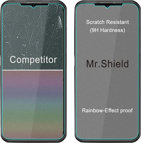 Miniatura 5 de Mr.Shield [Paquete de 3] Protector de pantalla para Ulefone Armor 17 Pro [vidrio templado] [vidrio japonés con dureza 9H] Protector de pantalla