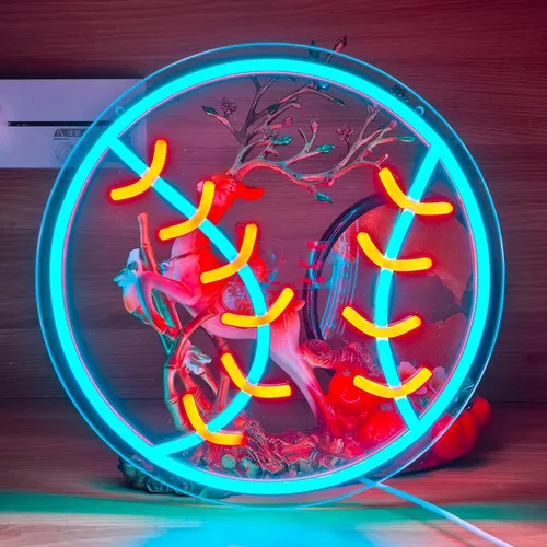 Miniatura 8 de Letreros de neón LED, Letrero de neón "No te rindas" para oficina, habitación de yoga, habitación de gimnasio, cueva de hombre, habitación de Azul