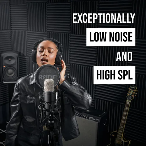 Miniatura 6 de RØDE NT1 Signature Series Micrófono condensador de gran diafragma con soporte de choque, filtro pop y cable XLR para producción de música, grabación