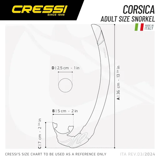 Miniatura 6 de Cressi Esnórquel Corsica Premium Ultra Flexible (Hecho en Italia) (Azul Nery)