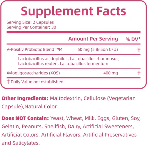 Miniatura 2 de Sykik Probióticos vaginales para mujer con prebióticos y mezcla de lactobacillus, equilibrio de pH, 60