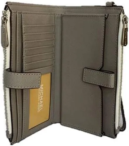 Miniatura 3 de Michael Kors - Cartera de viaje con doble cremallera de PVC M Blanco brillante