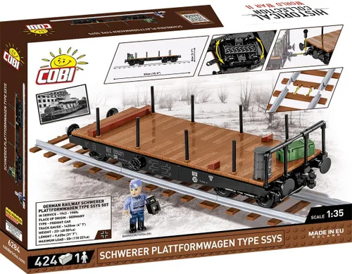 Miniatura 2 de COBI Historical Collection WWII Schwerer Plattformwagen Type Ssys, 424 piezas