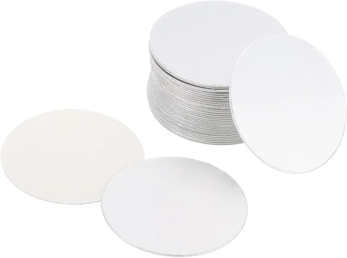 PATIKIL Revestimiento de tapa de papel de aluminio de 1.5 pulgadas, paquete de 150 revestimientos de sellado térmico resistentes a la inducción de