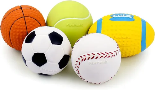 Miniatura 13 de Pelota chirriante para perros, juguetes chirriantes de goma de látex suave para perros pequeños, cachorros, lindos juguetes chirriantes para jugar a