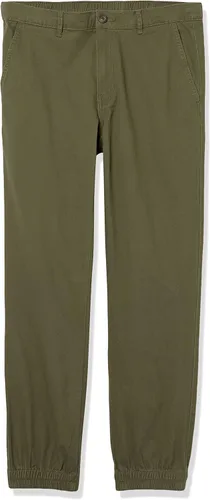Miniatura 5 de Tienda Essentials Pantalones de jogging para hombre, de algodón, ajuste delgado, cómodos, elegantes