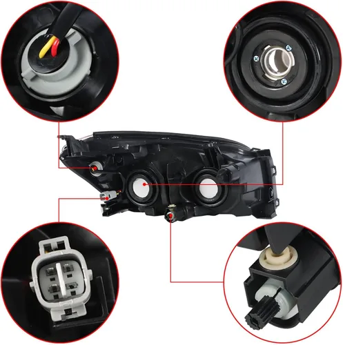 Miniatura 5 de Conjunto de faros halógenos para lado del conductor y del pasajero Reemplazo para RAV 4 2009 2010 2011 2012 Edición Limitada Versión de Japón