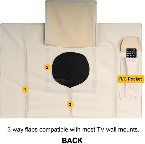 Miniatura 3 de Cubierta de TV para exteriores, serie SAHARA, protector universal resistente a la intemperie para TV de 30 a 32 pulgadas, se adapta a la mayoría