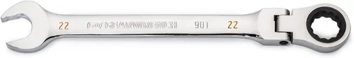 Miniatura 22 de GEARWRENCH Llave combinada de trinquete con cabeza flexible de 12 puntos, arco oscilante de 4 grados de 8 mm - 86708