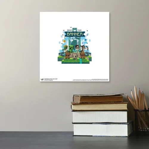 Miniatura 4 de Trends International Gallery Pops Minecraft: Legends - Arte de pared con texto en inglés "Raise Your Banner", versión sin marco, 12 x 12 pulgadas