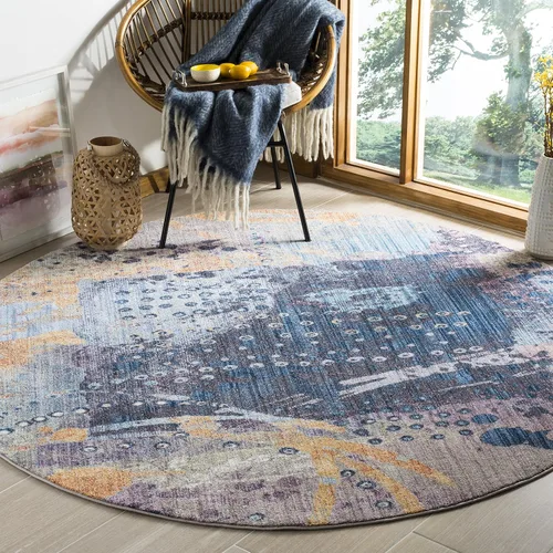 Miniatura 7 de SAFAVIEH Bristol Collection - Alfombra de pasillo, 2 pies 3 pulgadas x 8 pies, diseño abstracto moderno bohemio, no desprende pelusa y de fácil