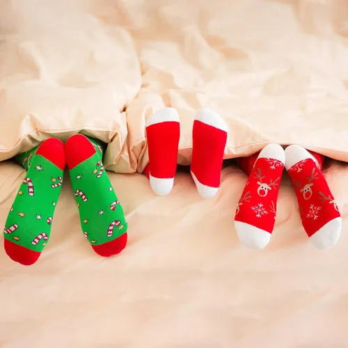 Miniatura 5 de Cooraby Juego de 20 pares de calcetines de algodón suave y cálido para mujer, regalo de Navidad, Rojo y verde