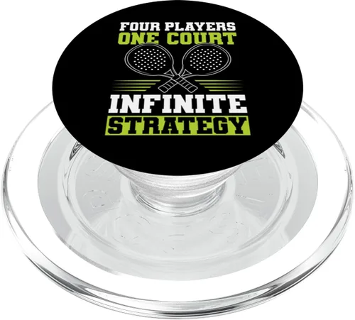 Miniatura 8 de Cuatro jugadores de una cancha de palas de pádel PopSockets adhesivo PopGrip