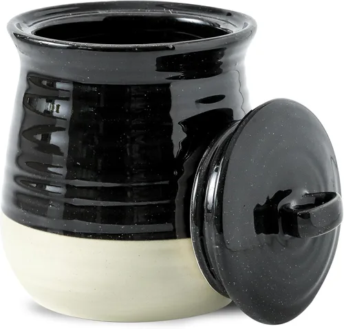 Miniatura 13 de Ceramic Food Storage Jars,25 Oz Porcelain Kitchen Canisters with Airtight Lids Set of 3,Flour Containers for Countertop,Farmhouse Decor Serving