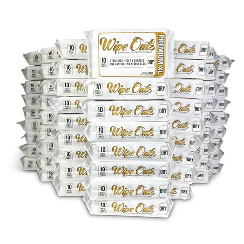 Miniatura 13 de Wipe Outz Toallas de tatuaje extragrandes DRY – Toallitas de tatuaje prémium para durante el tatuaje y el cuidado posterior, cuidado posterior