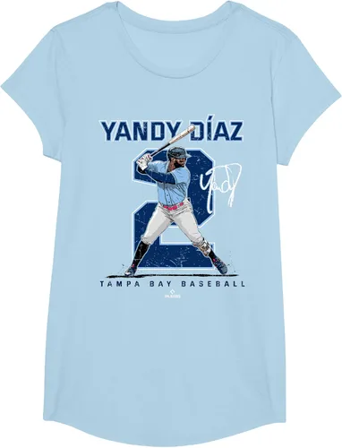 Miniatura 8 de Camiseta Number and Portrait Yandy Diaz Tampa Bay MLBPA, Negro