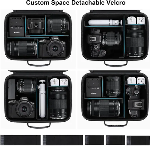 Miniatura 5 de Canboc Funda de transporte para cámara Sony Alpha ZV-E10/ZVE10 II/ZV-E1/7 IV/ 7R V/ 6700/ a6400/ Canon EOS Rebel T7/R50/R50 V sin espejo, bolsa