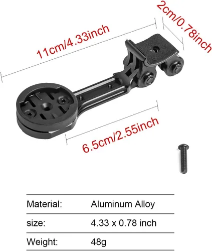 Miniatura 2 de x xotic tech Soporte de ángulo ajustable para computadora compatible con manillar integrado Colnago CC01 V4Rs C68, compatible con Garmin o Wahoo