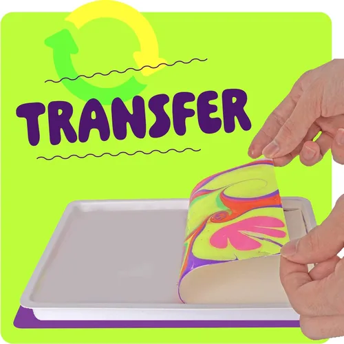 Miniatura 6 de Dan&Darci Kit de pintura de mármol que brilla en la oscuridad para niños, juego de arte de pintura de mármol de agua para niños y niñas de 6, 7, 8