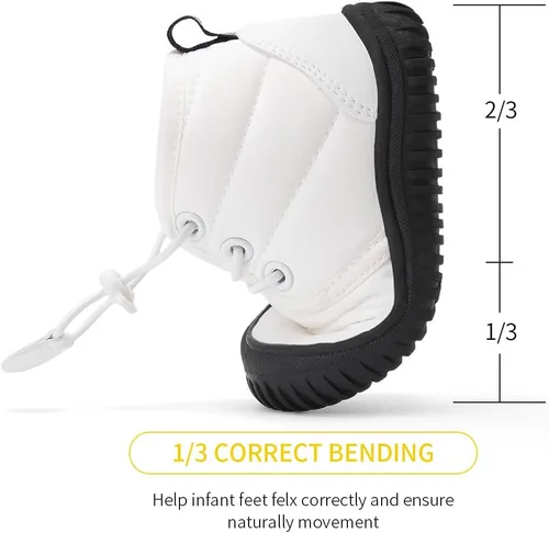 Miniatura 48 de BMCiTYBM Botas de nieve de invierno para bebés y niños pequeños, de piel sintética, cálidas, antideslizantes, zapatos para primeros pasos