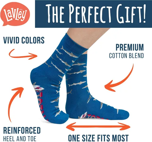 Miniatura 54 de Lavley Calcetines divertidos para adultos, regalos novedosos y rellenos de calcetines para hombres, mujeres y adolescentes, talla única