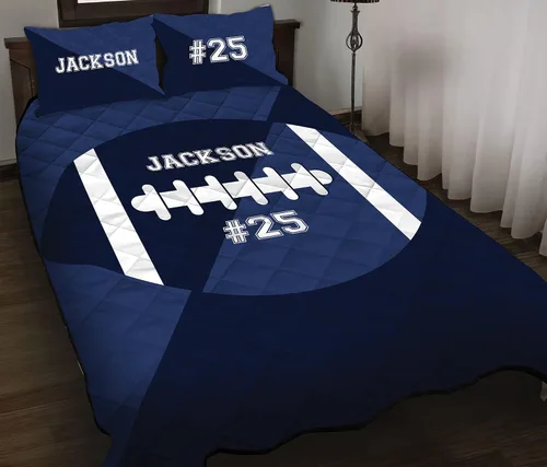 Miniatura 14 de Juego de edredón de jugador de fútbol personalizado increíble con nombre, juegos de edredón de fútbol para niños, tamaño King, Queen y Twin, juego