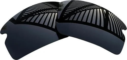Miniatura 3 de MYCOURAG 4 pares de lentes de repuesto para gafas de sol Oakley Flak 2.0 XL OO9188 negro sólido+titanio, azul hielo, rojo fuego